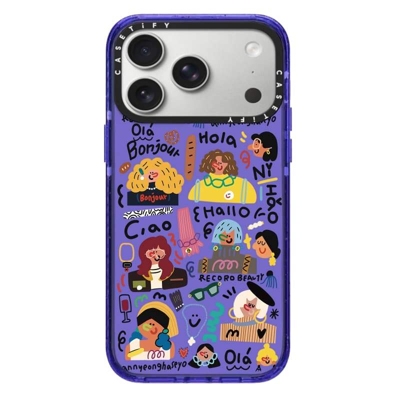 CASECASE X Cô Gái Pháp Cam / Đỏ / Perri Bộ Sưu Tập Kẹo Tím Màu Trong Suốt Cứng Từ Tính Hút Tác Động Dành Cho Apple IPhone 13 14 15 16 17Pro Max Plus Có Hộp