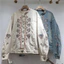 Áo khoác denim dài tay thêu họa tiết dân tộc retro, phù hợp xuân hè 2026