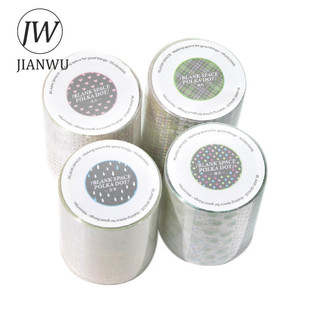 JIANWU Để Trống Series Vintage Chấm Ngôi Sao Gird Mưa Tuyết Phong Cảnh Chất Liệu Cắt Băng PET Sáng Tạo DIY Tạp Chí Văn Phòng Phẩm