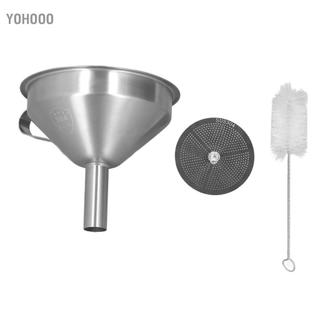 Yohooo Yohooo Fafeicy Phễu công nghiệp bằng thép không gỉ lớn có lưới lọc và bàn chải cho máy in 3D Phòng bếp dầu chuyển chất lỏng