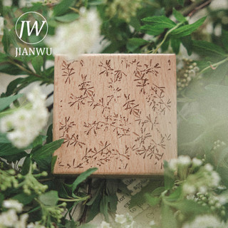 JIANWU The Silent Poems Series Vintage Họa Tiết Hoa Phong Cảnh Chất Liệu Cắt Dán Tem Gỗ Sáng Tạo DIY Tạp Chí Văn Phòng Phẩm