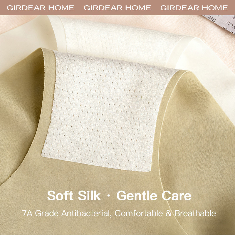 Girdear Home Không Đường May Vô Hình Quần Lót Nữ Tập Yoga Thể Dục Thể Thao Eo Vừa Đáy Kháng Khuẩn Không Bị Kéo Lên Thoáng Khí Lụa Mát, 7611AB01