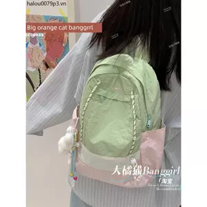 Mèo Cam Lớn Nhỏ Tươi Ba Lô 2026 Phong Cách Mới Nữ Sinh Viên Đại Học Schoolbag Thể Thao Ngoài Trời Ba Lô Túi Du Lịch Khoảng Cách Ngắn