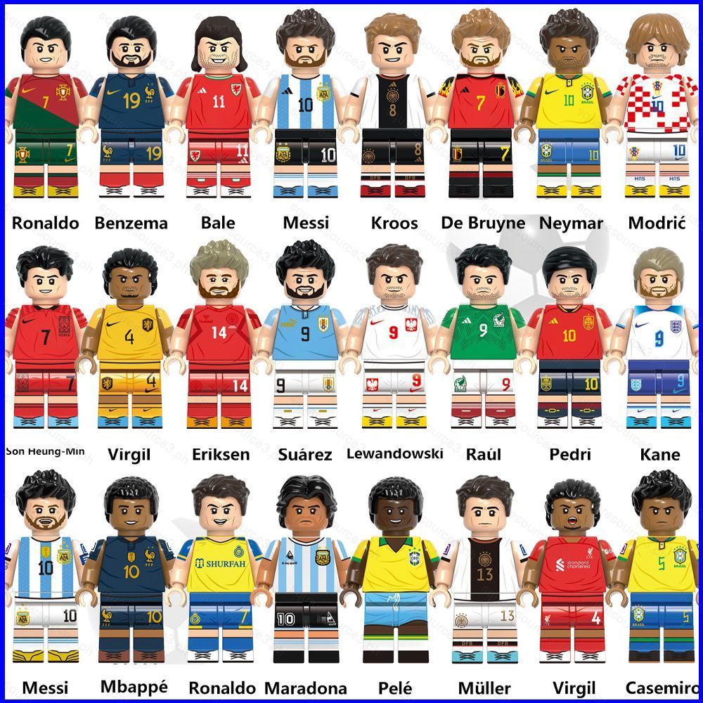 SQ3 World cup Messi Mbappe Cristiano Ronaldo Kane Neymar Đồ chơi lắp ráp trẻ em Khối xây dựng quà tặng QS3