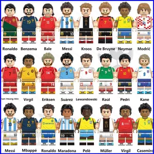 SQ3 World cup Messi Mbappe Cristiano Ronaldo Kane Neymar Đồ chơi lắp ráp trẻ em Khối xây dựng quà tặng QS3