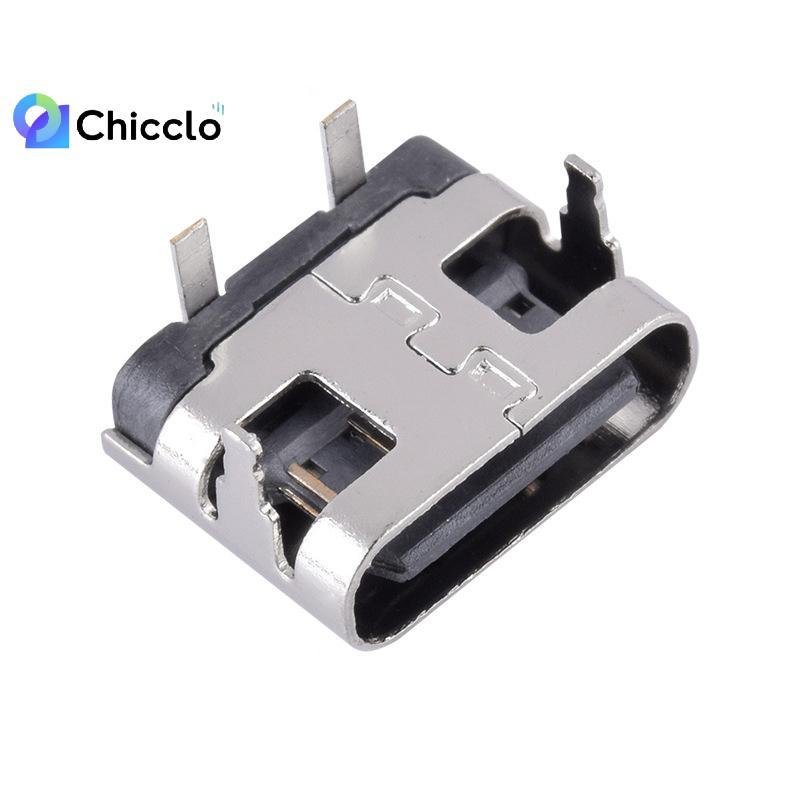 [chiccloset0] 10 Cái 2 Pin Micro USB Loại C Kết Nối Soet USB 3.1 Type-C Nữ Power Ja Do Cho Cổng Sạc Điện Thoại Di Động Đẹp