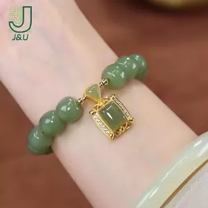 Vòng tay và mặt dây chuyền phong cách retro Trung Hoa, giả ngọc đính hạt kim cương - Quà tặng sang trọng cho nàng