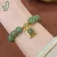 Vòng tay và mặt dây chuyền phong cách retro Trung Hoa, giả ngọc đính hạt kim cương - Quà tặng sang trọng cho nàng
