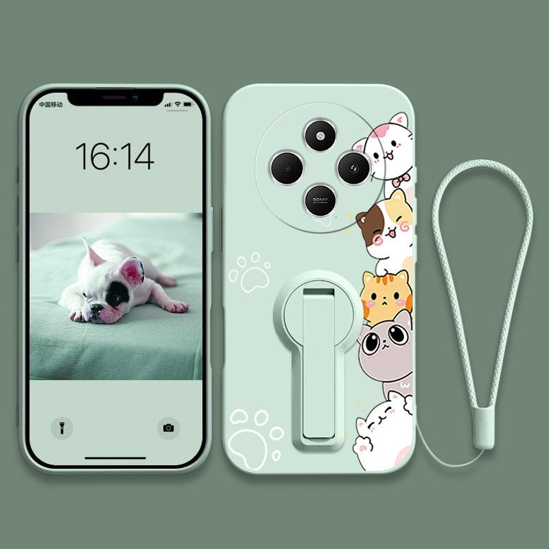Ốp Lưng Cho redmi note 15 Pro 15C 15a A5 a7 Pro POCO C85X M8 PRO c71 5G Vỏ Điện Thoại Vỏ Mềm Silicon Lỏng Chống Sốc Thiết Kế Mới Thẩm Mỹ Mèo Hoạt Hình Có Giá Đỡ YTXZDZMM01