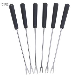 Dificuu Bộ 6 Nĩa Fondue Bằng Thép Không Gỉ Bộ 6 Tay Cầm Màu Nhiệt Phô Mai Bền Và An Toàn Để Nấu Sôcôla Đài Phun Nước Nướng Tiệc Gia Đình Tụ Tập Lễ Kỷ Niệm Ngày Lễ