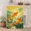 Lucky Carp Fish Lotus Canvas Print Feng Shui Fortune Wall Art Poster Living Room Bedroom Home Decoration Unframed