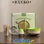 ICUCKO Bộ trà Matcha Nhật Bản, Que trà Matcha Muỗng Matcha Bàn chải, Bát diêm có thể tái sử dụng Dụng cụ làm trà Bộ đánh trứng Matcha bằng gốm tre dành cho những người yêu thích trà