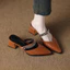 Giày Cao Gót Mũi Nhọn VN Vuông, Phong Cách Nữ, Phong Cách Chui Đầu, Size Lớn, Size 34-41