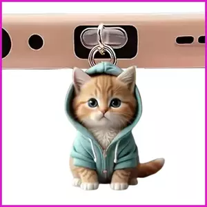 Vỏ cổng USB C Bảo vệ sạc điện thoại với mặt dây chuyền mèo Phích cắm chống bụi USB C Mũ bảo vệ quyến rũ cho lyuvn Type-C