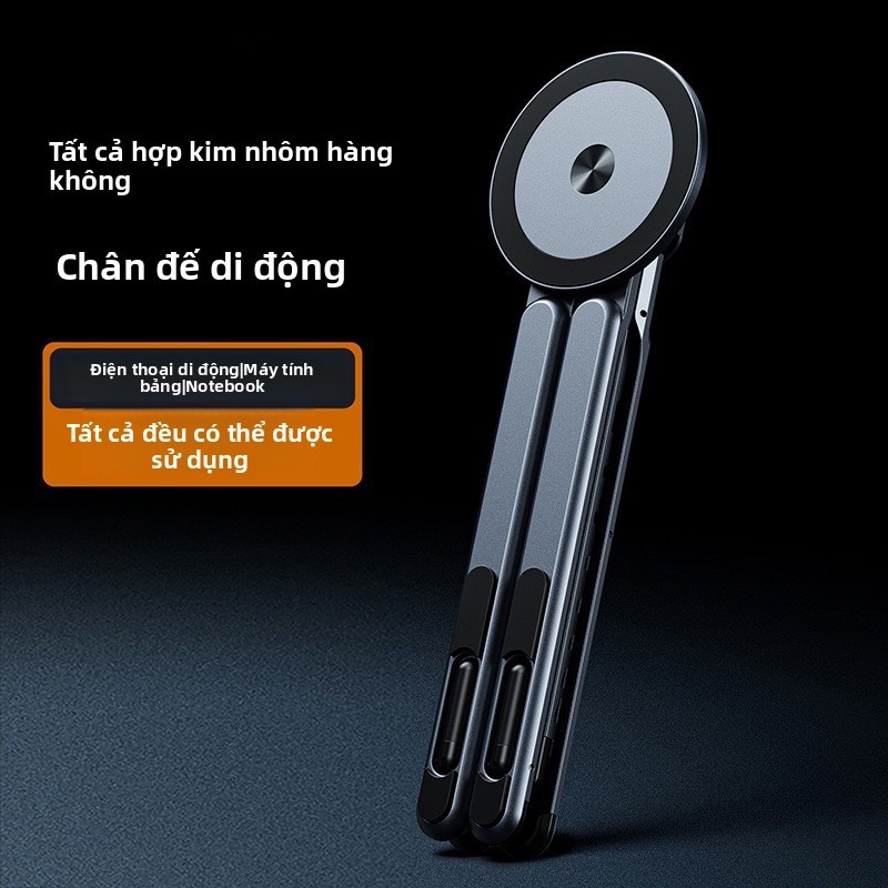 2026 Từ Hợp Kim Nhôm Giá Đỡ Điện Thoại Di Động Đa Năng Di Động Máy Tính Bảng Điện Thoại Notebook Đa Năng Giá Đỡ