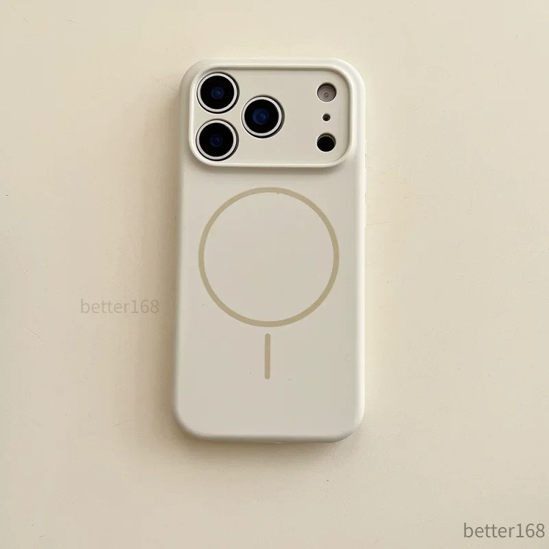Ốp Lưng Silicone Nam Châm Cho IPhone 17 16 15 14 13 12 Pro Max Nhiều Màu Chống Sốc Bảo Vệ Camera Siêu Mỏng