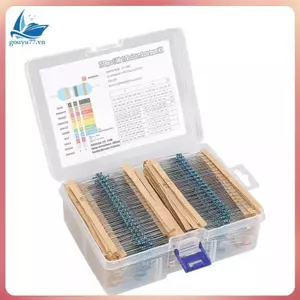 2600 Cái 130 Giá trị Bộ phân loại điện trở 1 Ohm- Ohm 0.25W 1 / 4W Bộ điện trở phim kim loại cho mạch điện tử DIY