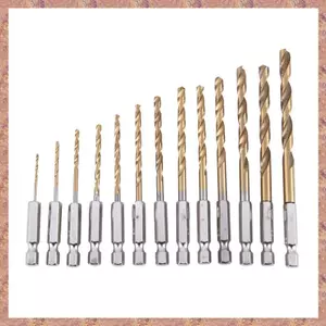 Bộ mũi khoan phủ titan 13Pc HSS với chuôi lục giác 1 / 4 inch (R F C V)