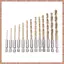 Bộ mũi khoan phủ titan 13Pc HSS với chuôi lục giác 1 / 4 inch (R F C V)