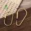 Móc Khóa Carabiner Đồng Hình Chữ D Có Vít và Vòng Chìa Khóa