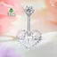 Nhẫn Nút Bụng Trái Tim Đơn Giản Nhẫn Sáng Bóng Zircon Rốn Xuyên Barbell Dành Cho Nữ Nhẫn Bụng Thời Trang Đi Biển Trang Sức Cơ Thể Quà Tặng [Mới]