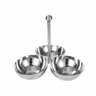 LOVIVER Khay Trang Trí Bằng Thép Không Gỉ Chia Cao Cấp Đĩa Phục Vụ Khay Công Nghiệp Cho Món Khai Vị Quán Rượu