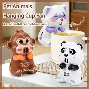 Quạt Làm Mát Thực Phẩm Mini Có Thể Điều Chỉnh Dễ Thương Làm Mát Nhanh Chó Máy Làm Lạnh Cà Phê Cho Cốc Đồ Uống Nóng Đồ Uống Sữa jiwvn