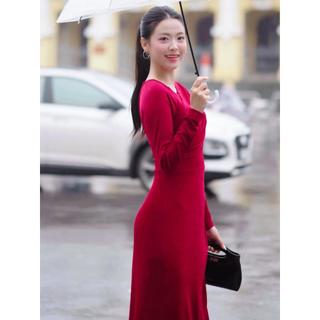 Đầm thun LD395 dáng ôm dài tay dài mềm mại