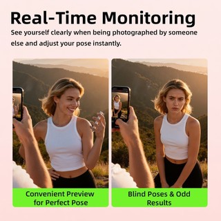 Màn hình selfie từ tính Cầm tay Goojodoq 1500mAh, kết nối không dây ổn định, điều khiển chụp ảnh Bluetooth 4K 60FPS