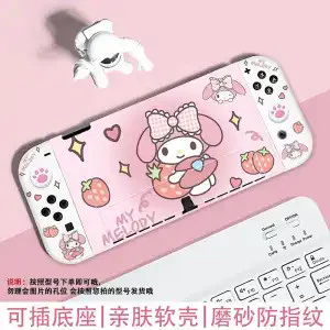 Vỏ bảo vệ giai điệu dễ thương cho Switch 2 Vỏ bọc mỏng Vỏ bảo vệ cứng chống trầy xước Tương thích với Switch Oled
