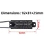 Máy sưởi ấm ROLY 220V 50W, Đen 10 kiểu 70W24V Giá đỡ dẫn điện, Máy sưởi điện PTC gốm 92 * 31mm