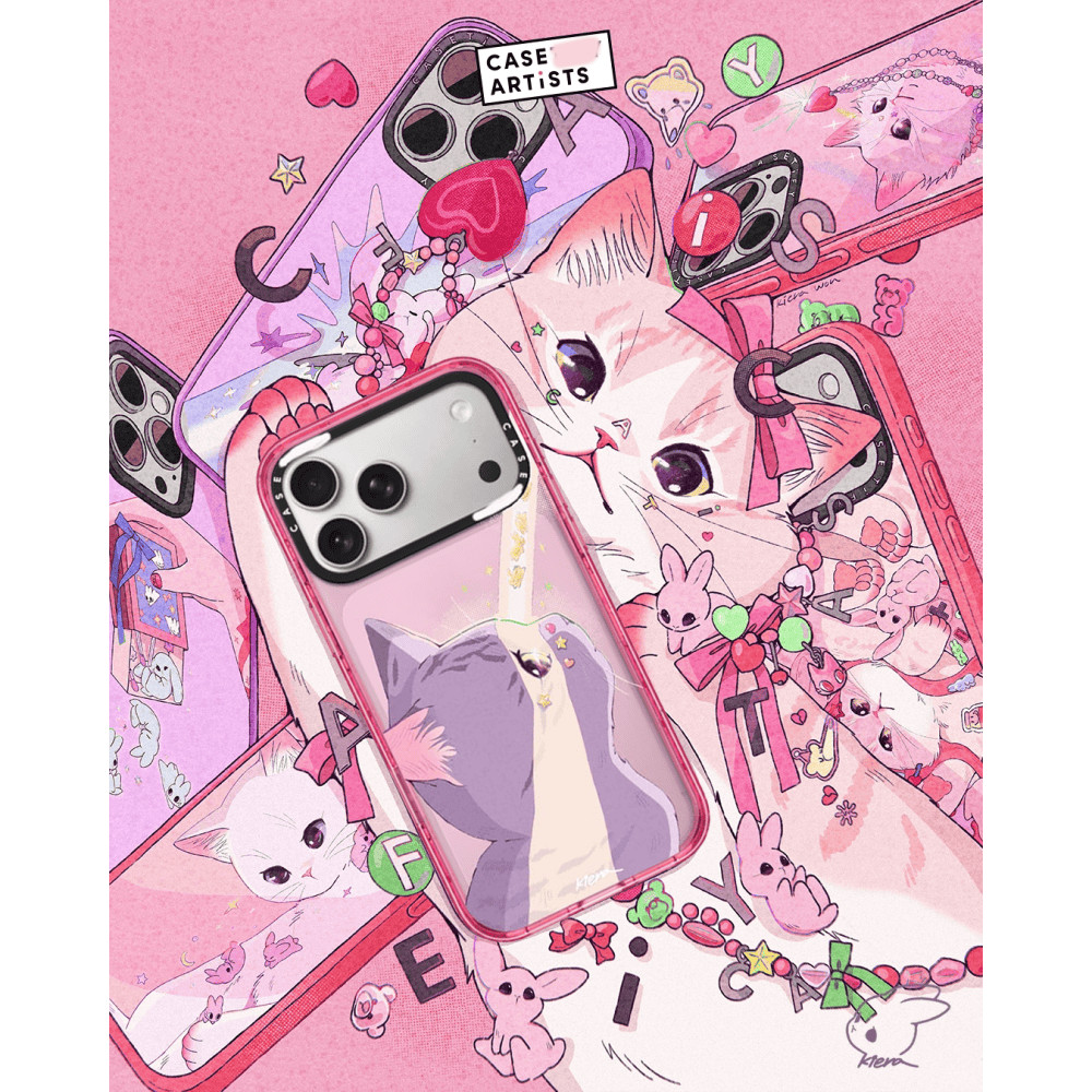 CASECASE X Kiera Won Moonlight Pink Fizz & Peri Purple Clear Hard Từ Hút Tác Động Dành Cho Apple IPhone 12 13 14 15 16 17 Pro Max Air Plus
