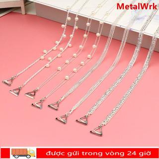 Dây đeo áo ngực Metalwrk kim loại chống trượt, điều chỉnh được, trang trí kim cương giả