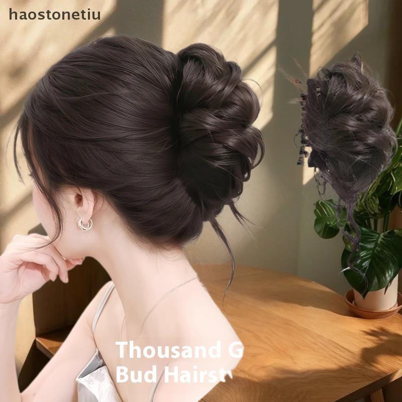 Bộ Tổng Hợp Phụ Kiện Tóc: Scrunchie & Kẹp Tóc Đa Chức Năng Phong Cách Hoa Bud Bun