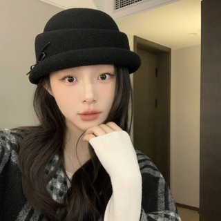 Ốc leo núi len top mũ nữ phong cách Hepburn cho thu đông