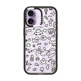 CASECASE X matsui Dog World Case Black Edge Clear Hard Từ Hút Tác Động Dành Cho Apple IPhone 12 13 14 15 16 17 Pro Max Air Plus Có Hộp