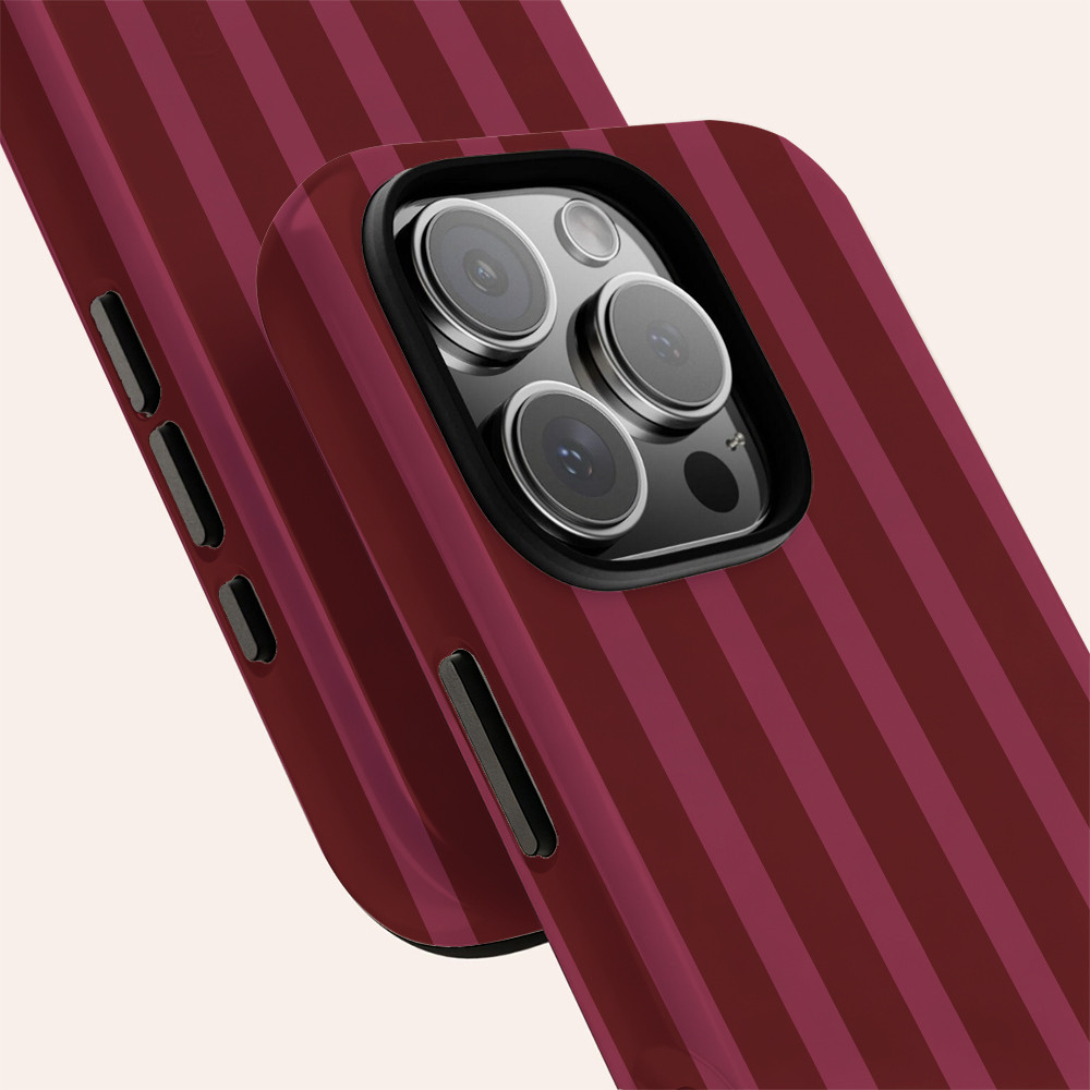 Sọc Đỏ Đơn Giản Thích Hợp Cho iPhone 7 8 X XS XR XSMAX 11 12 13 14 15 16 17 Pro max Plus Vỏ Cứng Hai Lớp Chống Sốc Chống Sốc Chống Sốc Bao Gồm Tất Cả