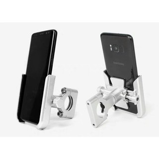 Giá đỡ điện thoại xe máy, hợp kim nhôm xoay 360°, Giá đỡ điện thoại, hợp kim nhôm / bằng kim loại, Phụ Kiện Tay Cầm