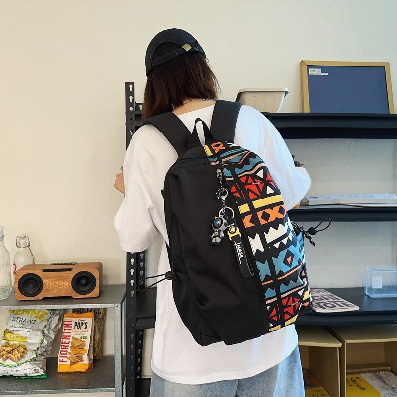 Graffiti Schoolbag Bé Trai Học Sinh Tiểu Học Bé Trai Xu Hướng Thời Trang Ba Lô Nữ Niche Campus Ba Lô