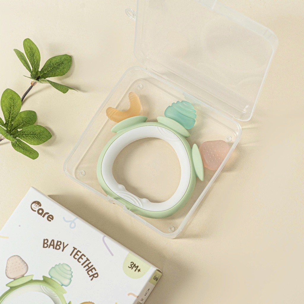 [ĐÃ KIỂM NGHIỆM ][TẶNG KÈM HỘP] Đồ Chơi Gặm Nướu Silicon Organic Cầm Tay Cao Cấp, Siêu Mềm - An Toàn Cho bé