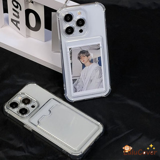 Ốp điện thoại Thẻ Trong Suốt Cho Samsung Galaxy A07 A17 A05 A05S A24 A04 A04E A04S M04 M13 A54 A34 A14 A13 A10 M53 M33 Vỏ Đựng Thẻ Nhiều Màu Vỏ Mềm Ốp điện thoại