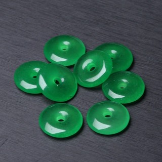 Mặt dây chuyền jade Malaysia 15mm màu xanh full - An toàn cho DIY và phụ kiện thời trang