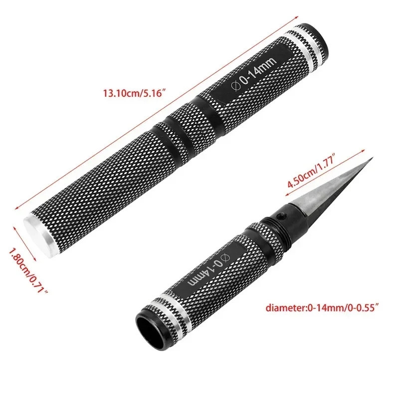 Dụng cụ mô hình phụ kiện thép không gỉ 0-14mm vỏ lỗ mở lỗ đục lỗ khoan lỗ khoan khoan