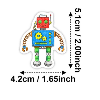 Bộ 50 Robot Kawaii Graffiti Miếng Dán DIY Taptop Ván Trượt Hành Lý Chống Thấm Nước Hoạt Hình Miếng Dán Đồ Chơi Trẻ Em