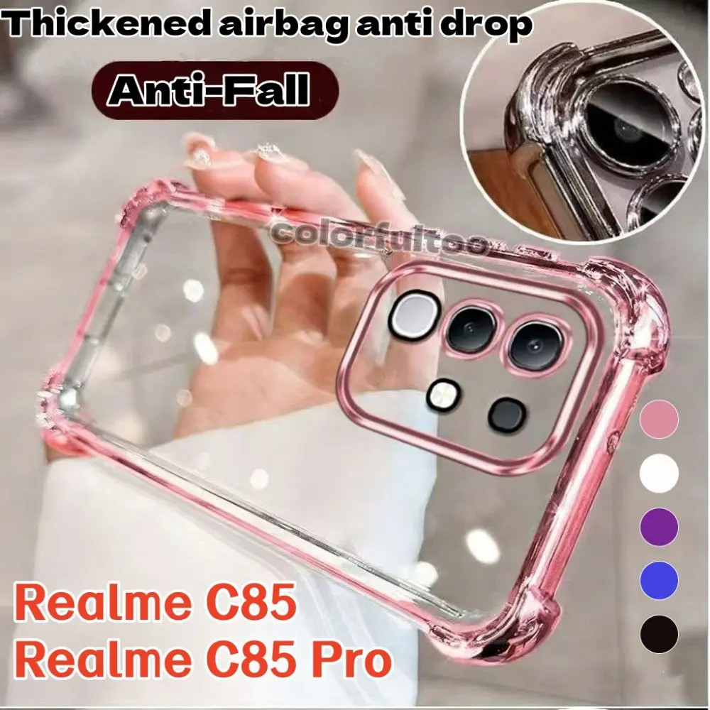 Ốp Màu Trong Suốt Cho Realme C85 5G, Cho Realme C85 Pro C 85Pro và RealmeC85 4G 5G, Ốp Điện Thoại TPU Trong Suốt Mạ Điện, Chống Sốc, Bảo Vệ Và Mềm Mại, Ốp Lưng