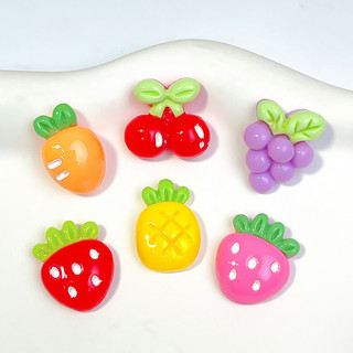 Phụ kiện dán hình trái cây hoa 3D DIY handmade trang trí điện thoại xe máy siêu dễ thương