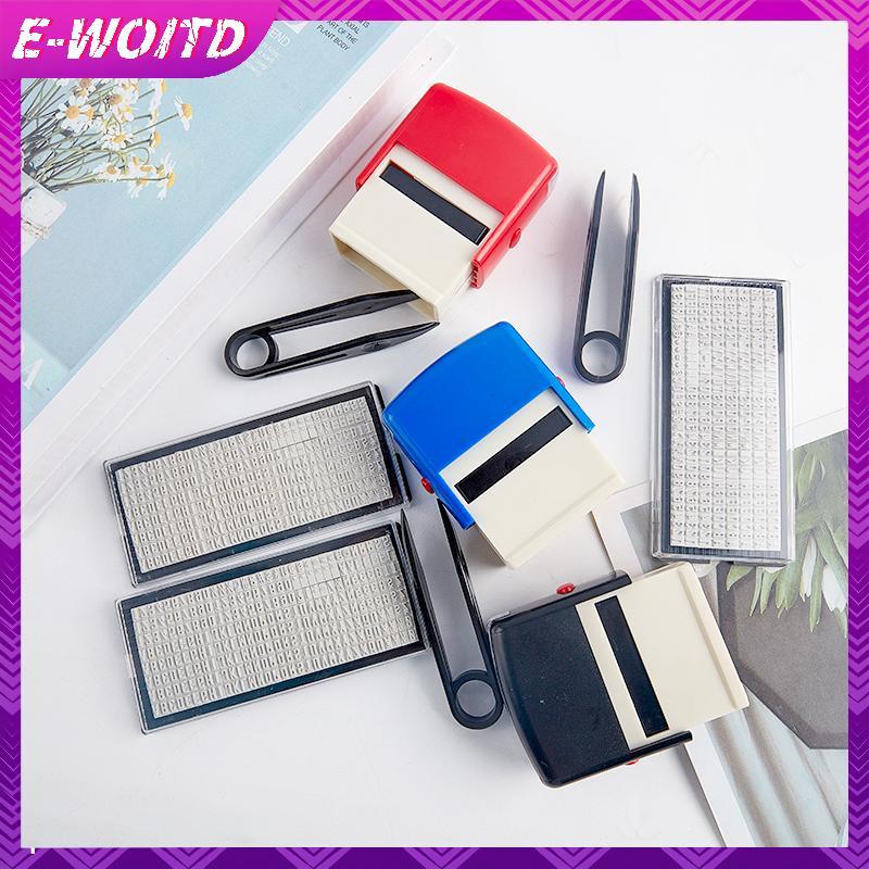 Bộ tem cao su E-WOITD DIY Tùy chỉnh Cá nhân tự mực Địa chỉ kinh doanh Tên Số chữ Tem thủ công In tem cao su E-WOITD