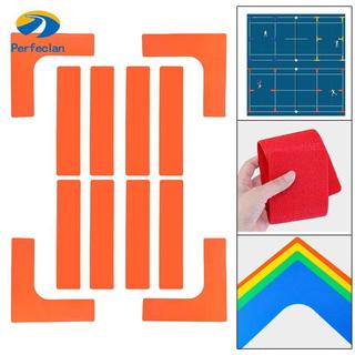 Perfeclan TPR Court Line Marker Set Kích thước hỗn hợp Bút đánh dấu màu cam cho Pickleball Tennis Cầu lông Bóng rổ Thực hành