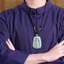 Mặt Pendant jade-shaped thời trang tinh tế với thiết kế Nine Dragon Guanyin