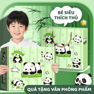 Văn Phòng Phẩm Thông Minh – Set Quà Tặng Gấu Trúc Đồ Dùng Học Sinh Túi Đựng Bút Hoạt Hình